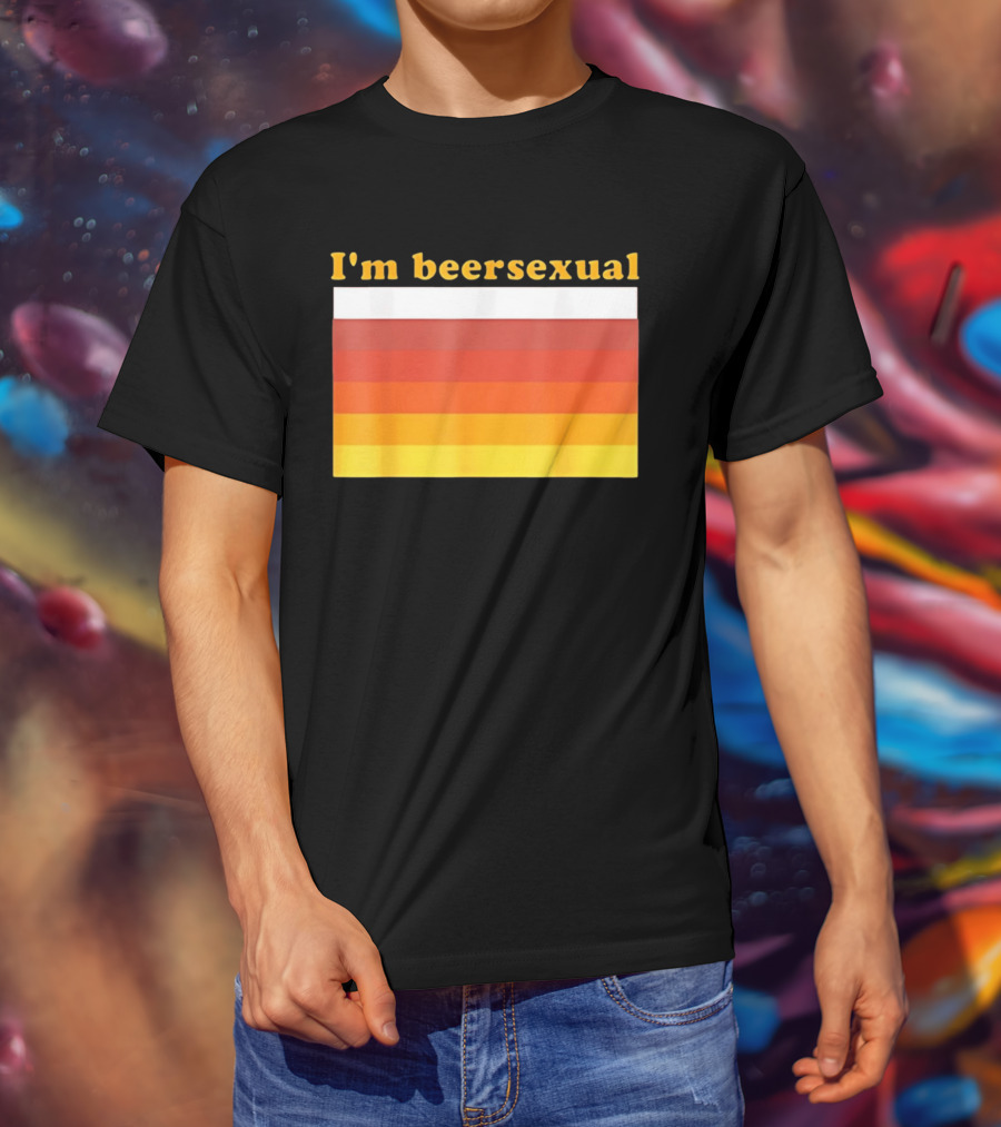 I'm Beersexual Beer Lover Striped Beer T-Shirt