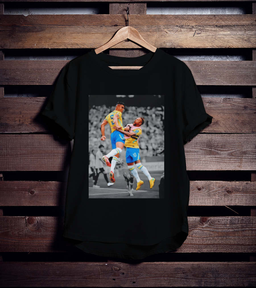 Casemiro Neymar Brazil Soccer Celebration World Cup 26WC T-Shirt