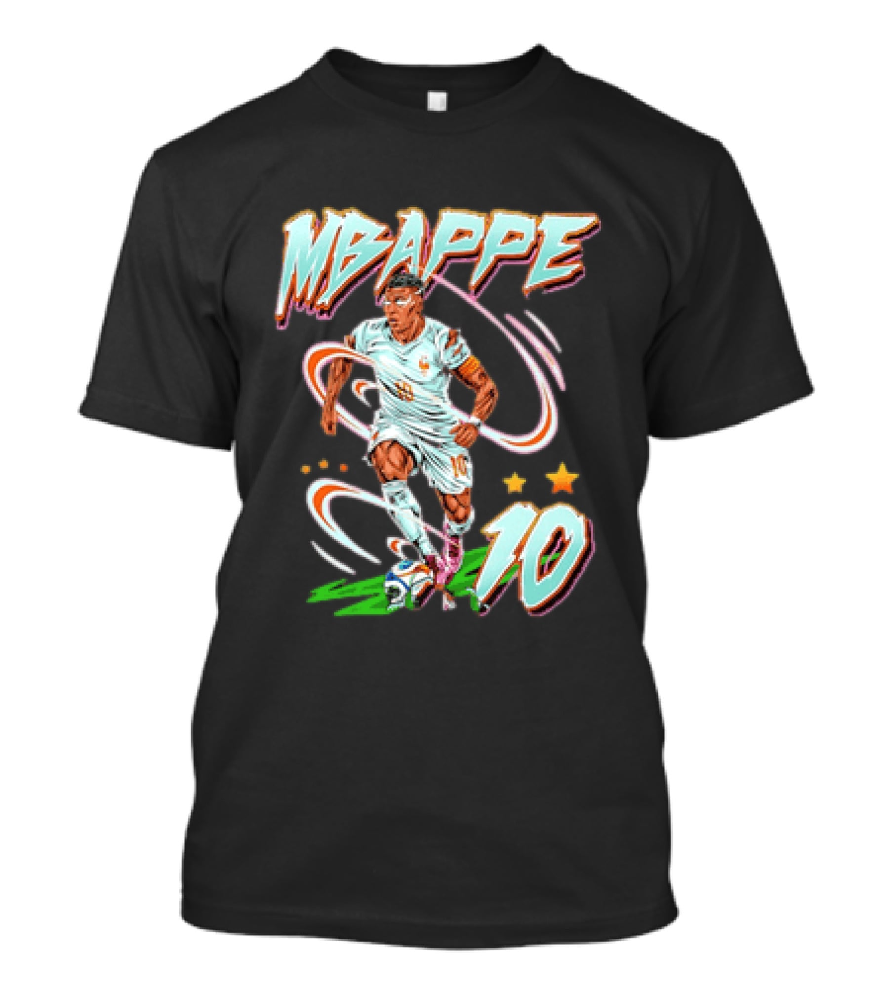 Kylian Mbappe 10 France National Team Soccer Star T-Shirt