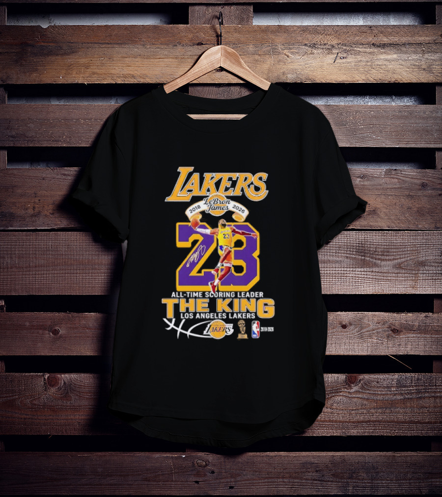 Lakers 23 The King NBA All Time Scoring Leader LeBron James T-Shirt