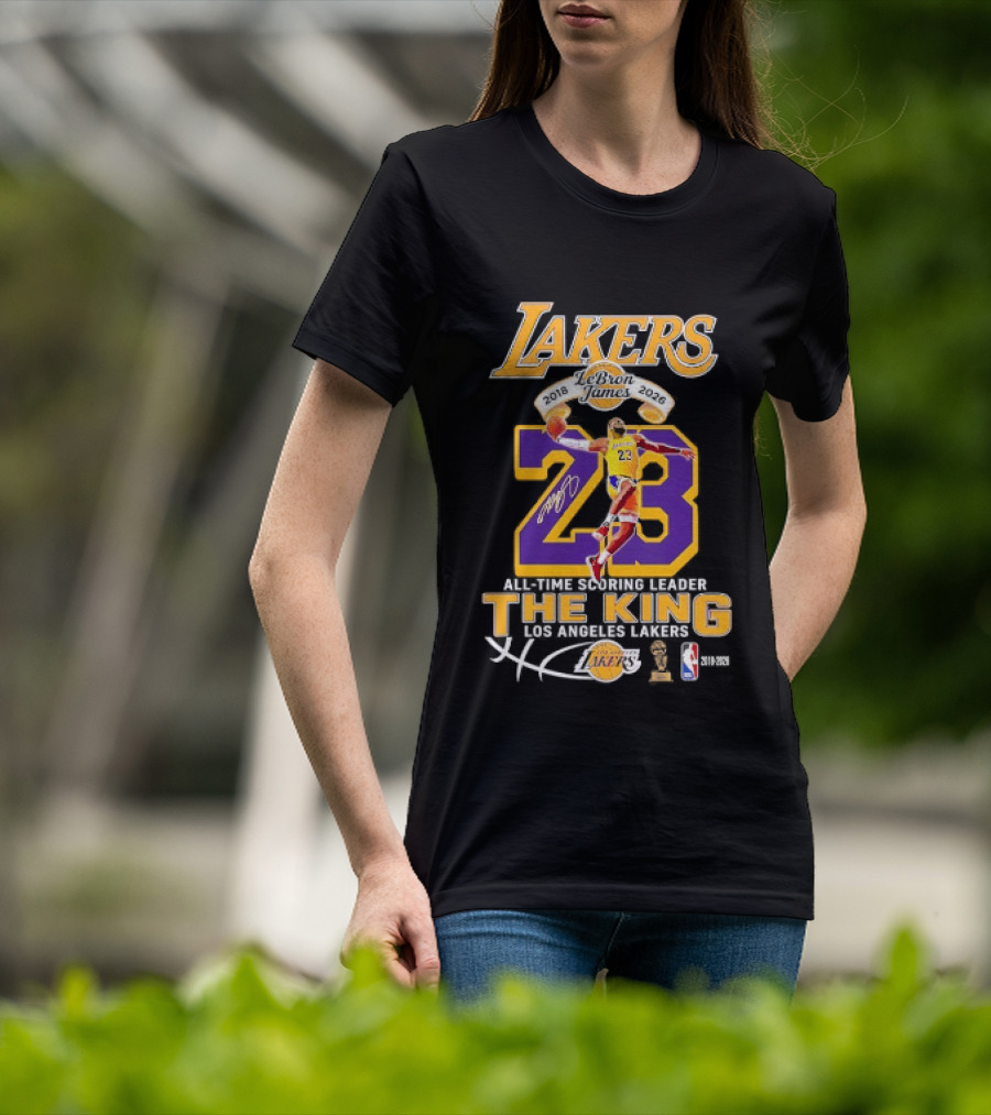 Lakers 23 The King NBA All Time Scoring Leader LeBron James T-Shirt