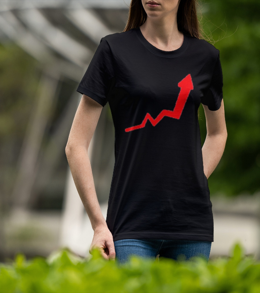 Dayu Stock Market Rising Chart Arrow Trending Upwards Stop Stock T-Shirt