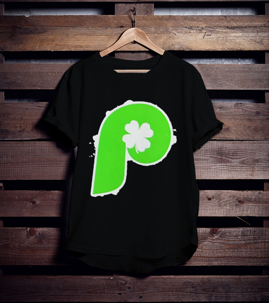 Lucky Philadelphia Clover P Baseball Green Four Leaf T-Shirt
