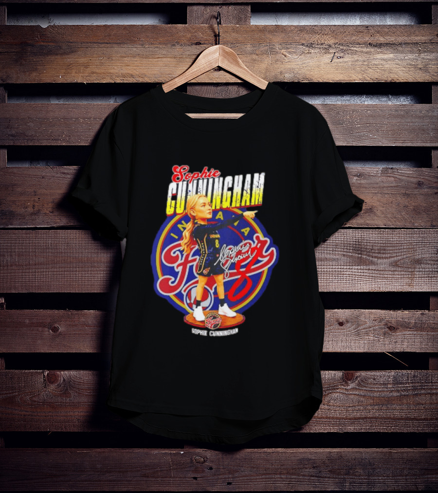 Sophie Cunningham Bobblehead Indiana Fever Pointing Signature T-Shirt