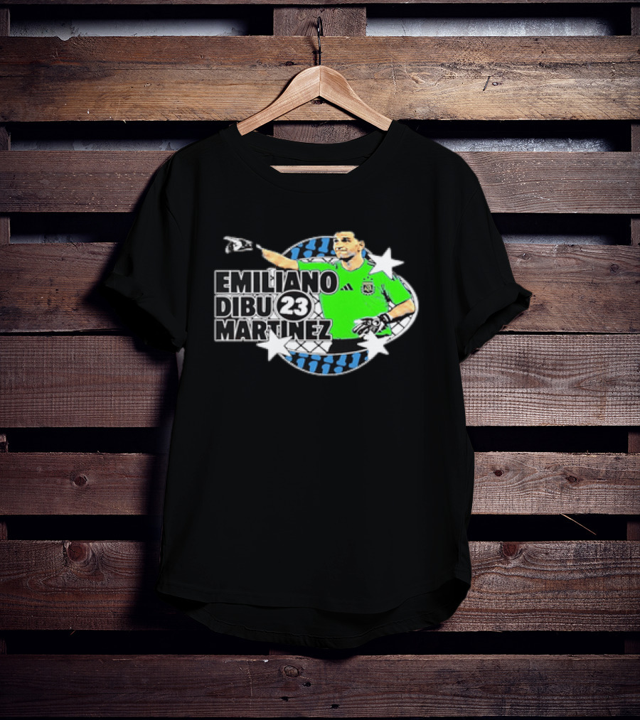 Emiliano Dibu Martinez 23 Argentina National Team Bootleg Stars Net T-Shirt
