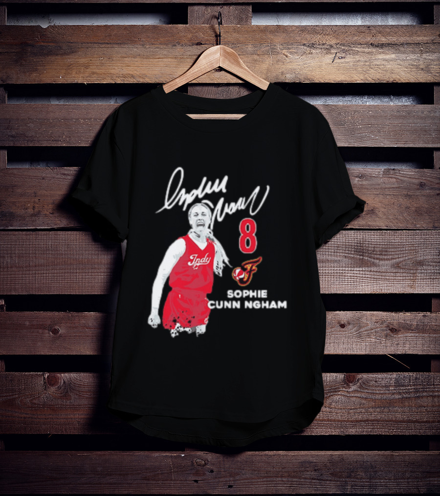 Sophie Cunningham Indiana Fever Indy Basketball 8 Distressed Player T-Shirt
