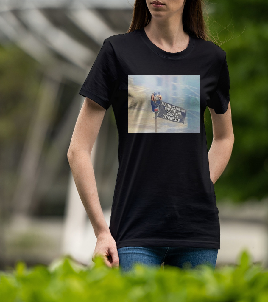 Empire State Building South Carolina Cheated 2022 Tennessee Flag T-Shirt