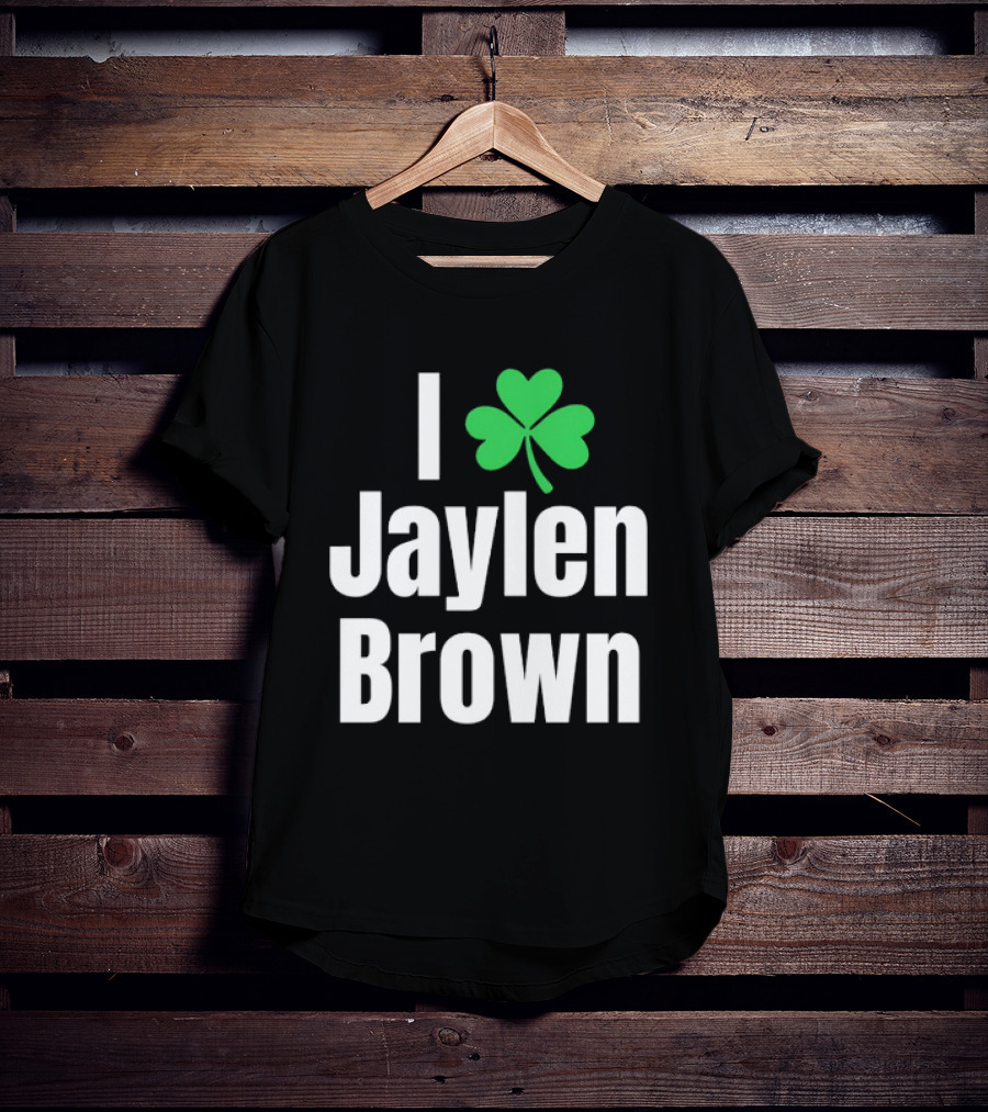 St. Patrick's Day Celtics I Heart Shamrock Jaylen Brown T-Shirt