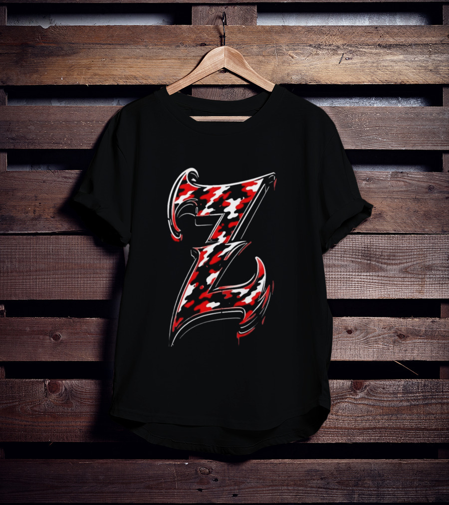 Zilla Fatu Z Letter Red Camouflage T-Shirt