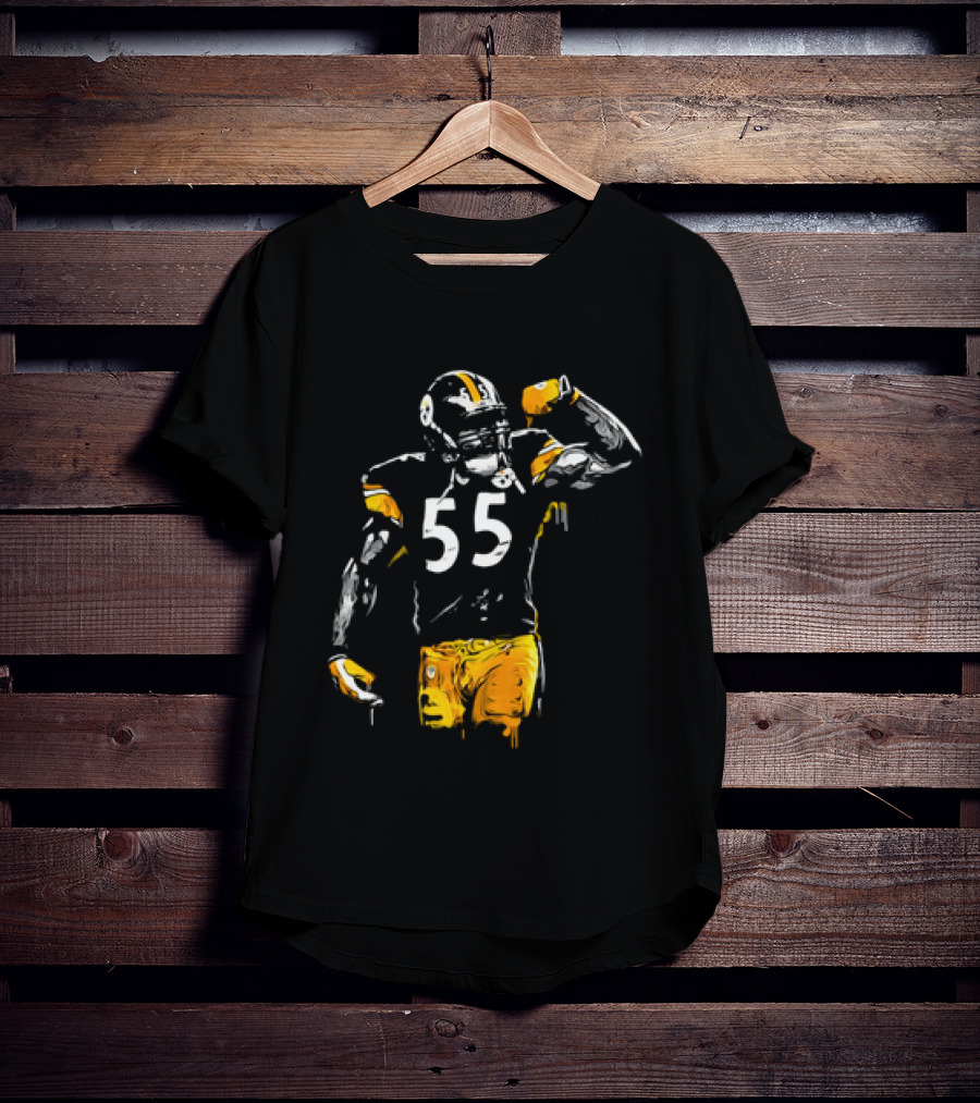 Pittsburgh Steelers Number 55 Football Player Drip T-Shirt