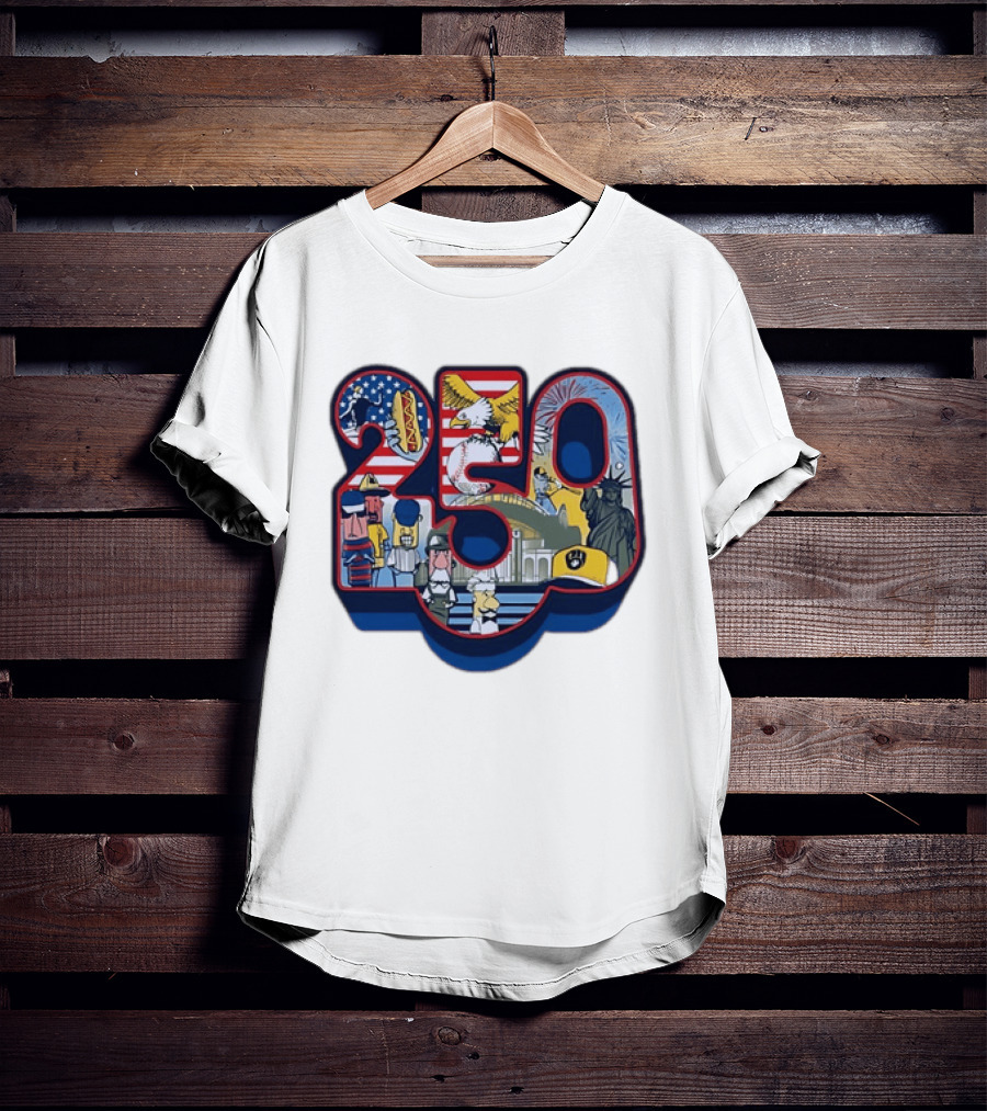 250th Anniversary Of America 2026 Patriotic Eagle Liberty Fireworks Baseball Celebration T-Shirt