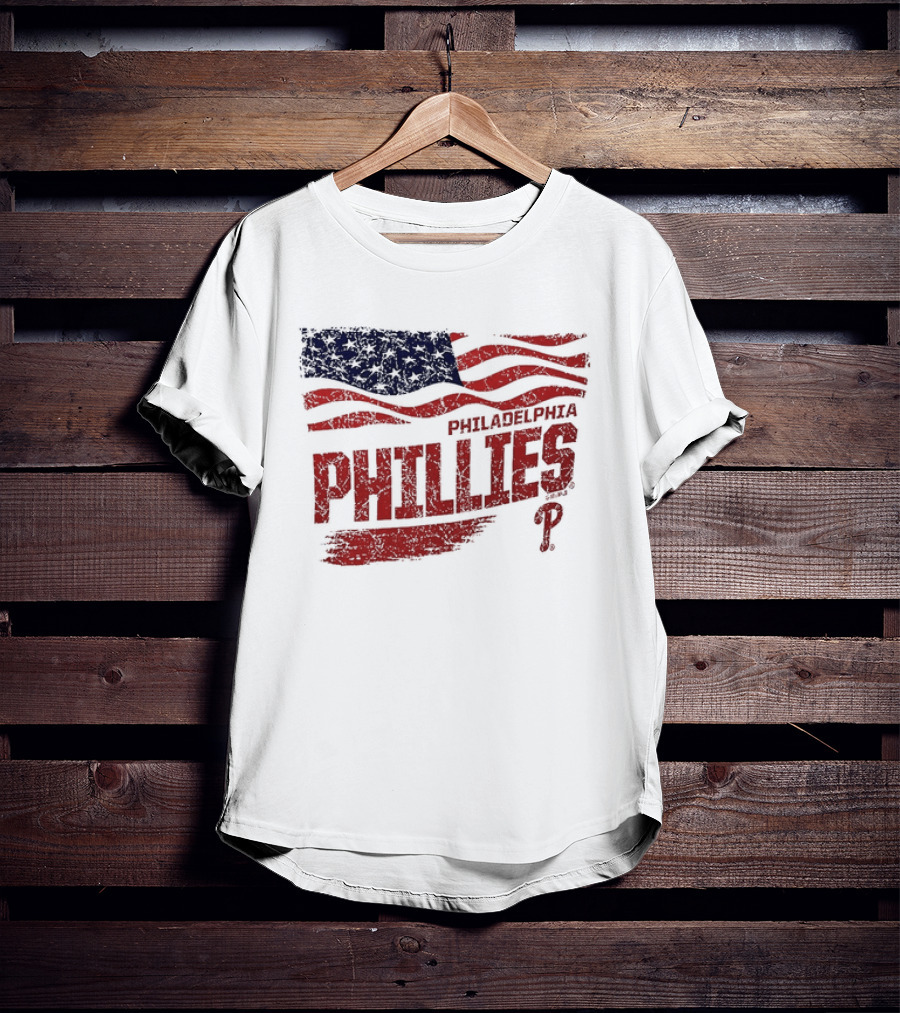 Philadelphia Phillies Waving American Flag 2026 MLB All Star Game T-Shirt