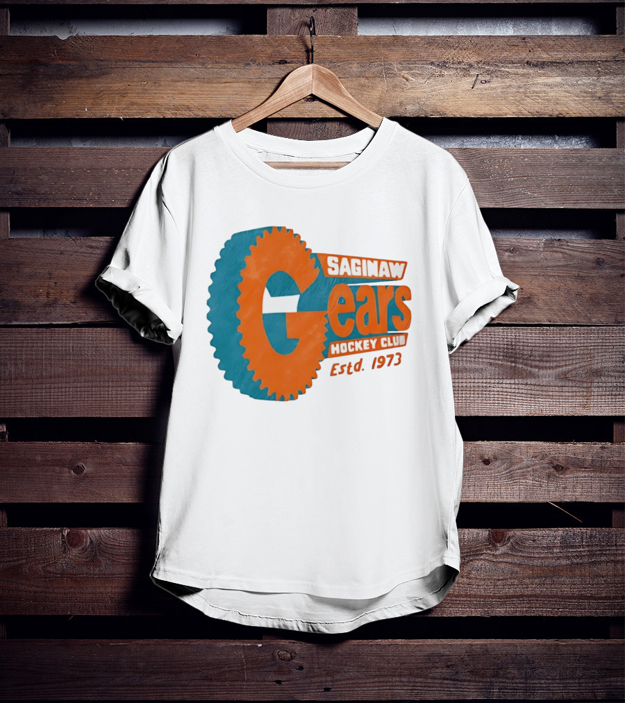 Saginaw Gears Hockey Club Estd 1973 Retro Team T-Shirt