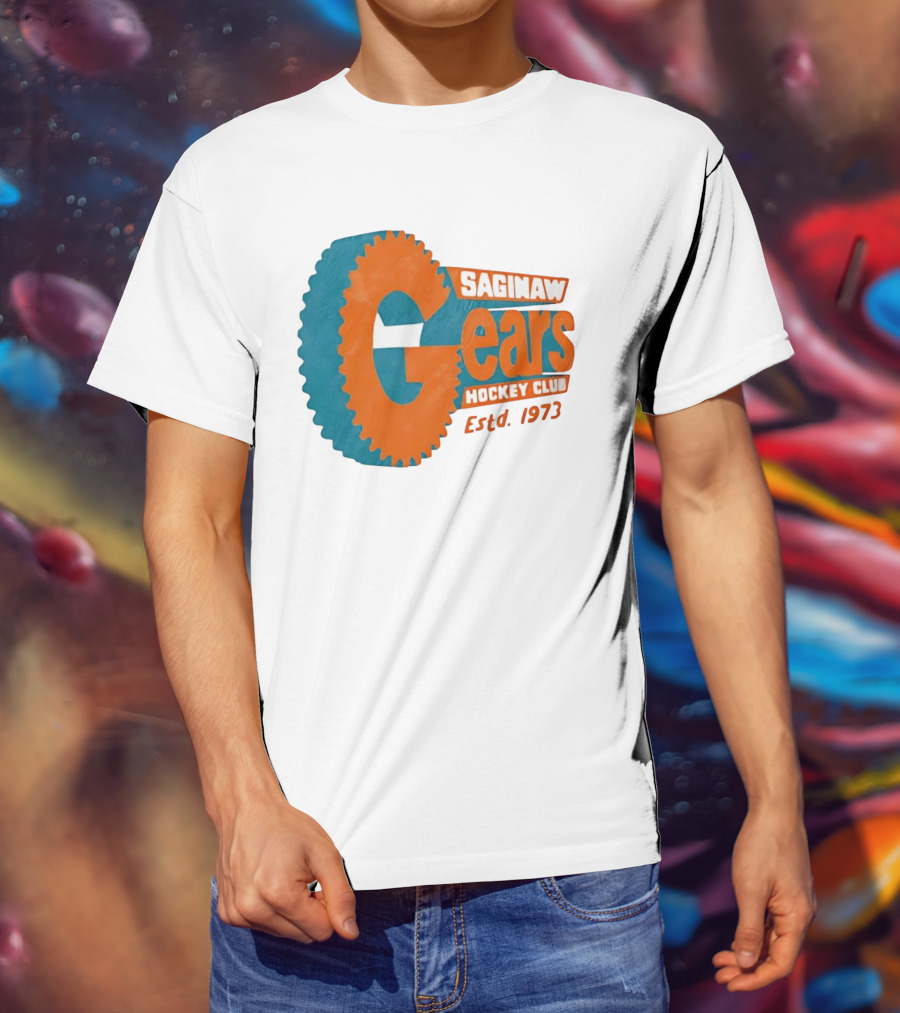 Saginaw Gears Hockey Club Estd 1973 Retro Team T-Shirt