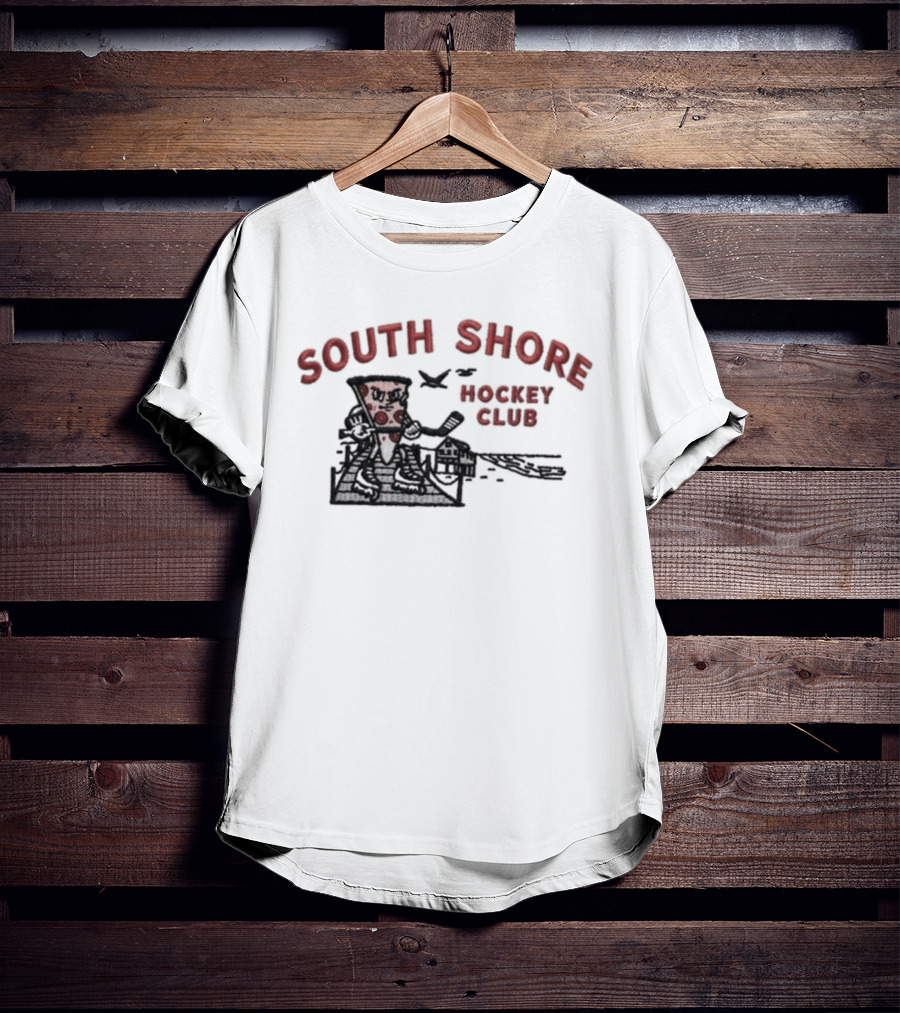 South Shore Hockey Club Pizza Themed Hockey Player T-Shirt