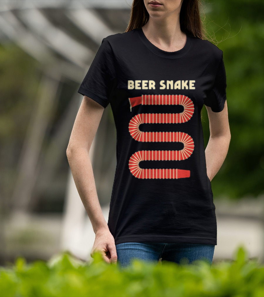 Beer Snake Drinking Game Party Festive Cups T-Shirt