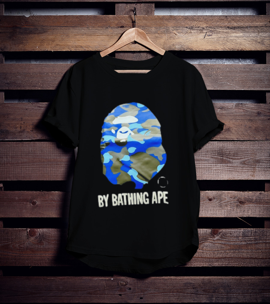 By Bathing APE Camouflage Blue Green T-Shirt
