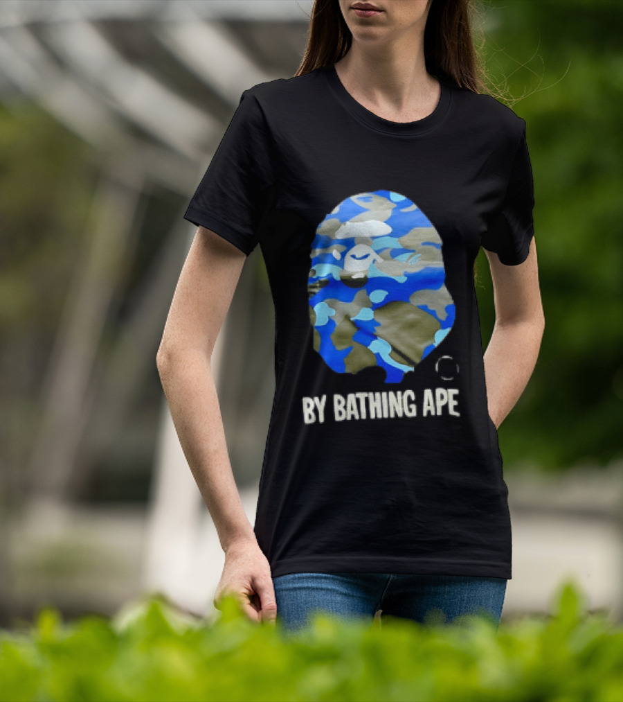 By Bathing APE Camouflage Blue Green T-Shirt