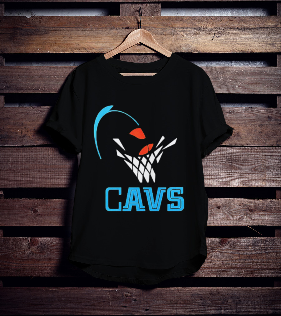 CAVS Cleveland Cavaliers Basketball Net Slam Dunk T-Shirt