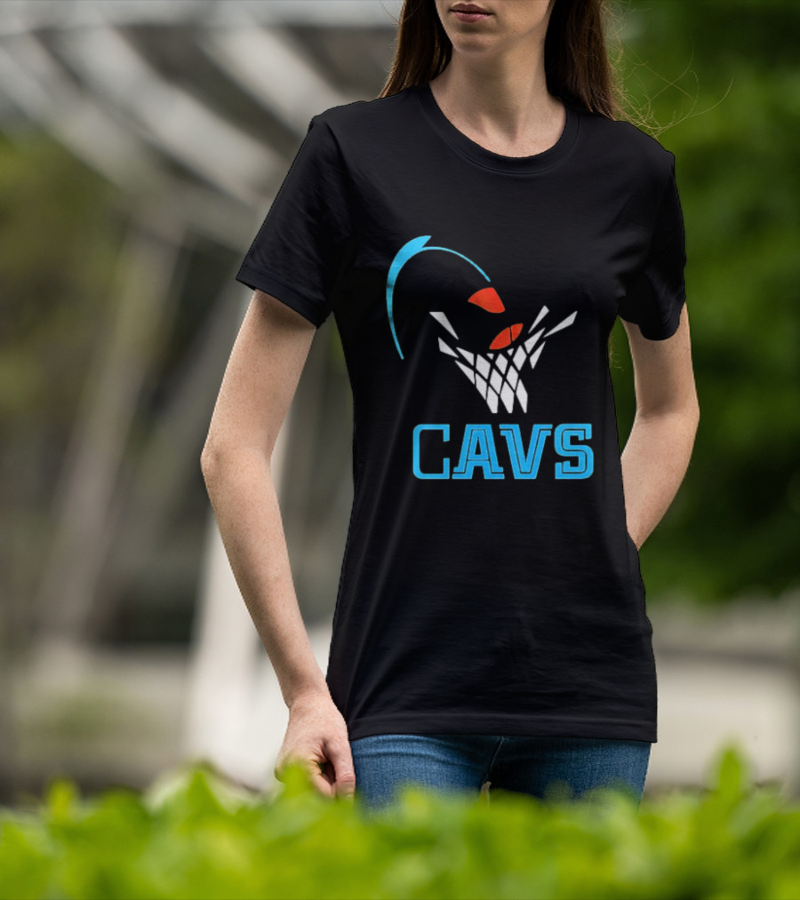 CAVS Cleveland Cavaliers Basketball Net Slam Dunk T-Shirt