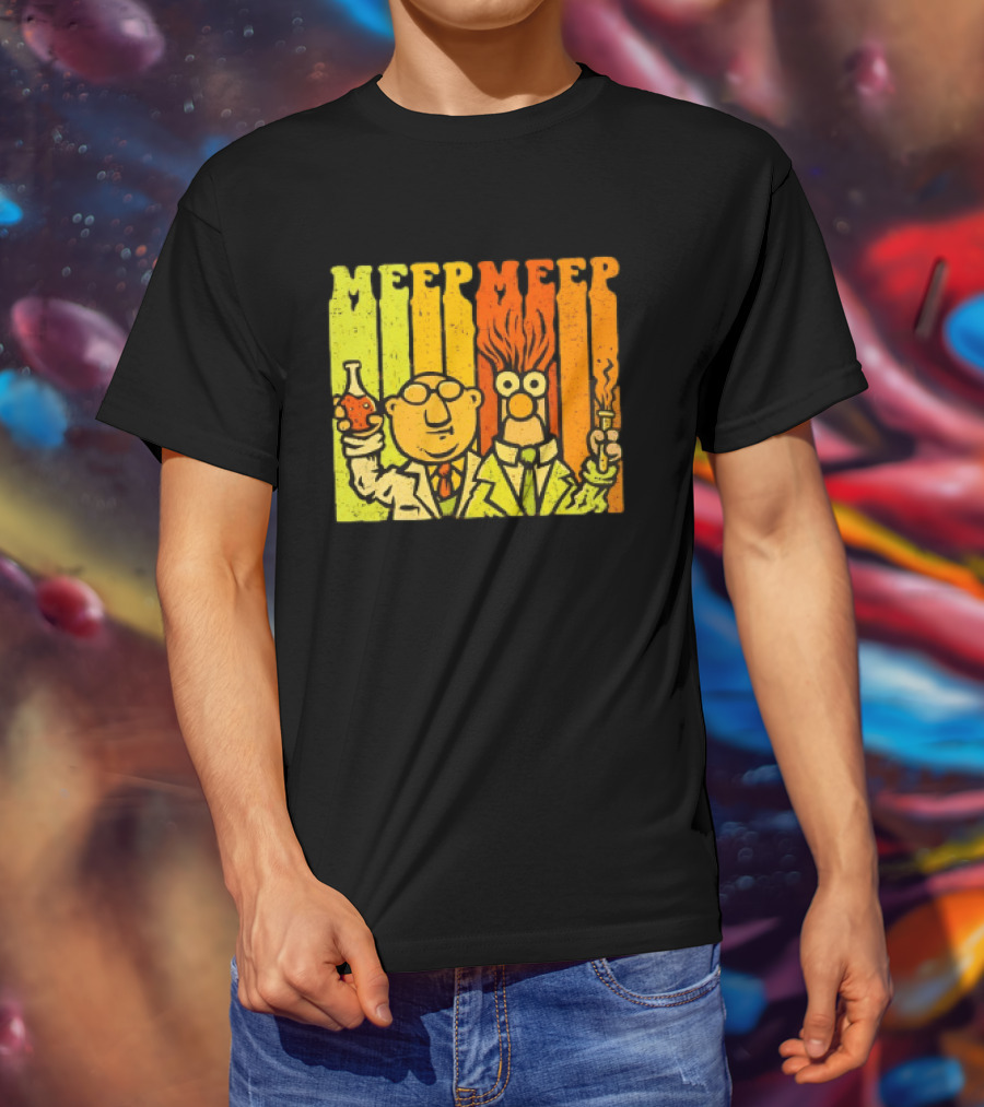 Dr. Bunsen Honeydew And Beaker Meep Meep Retro Chemistry Duo T-Shirt