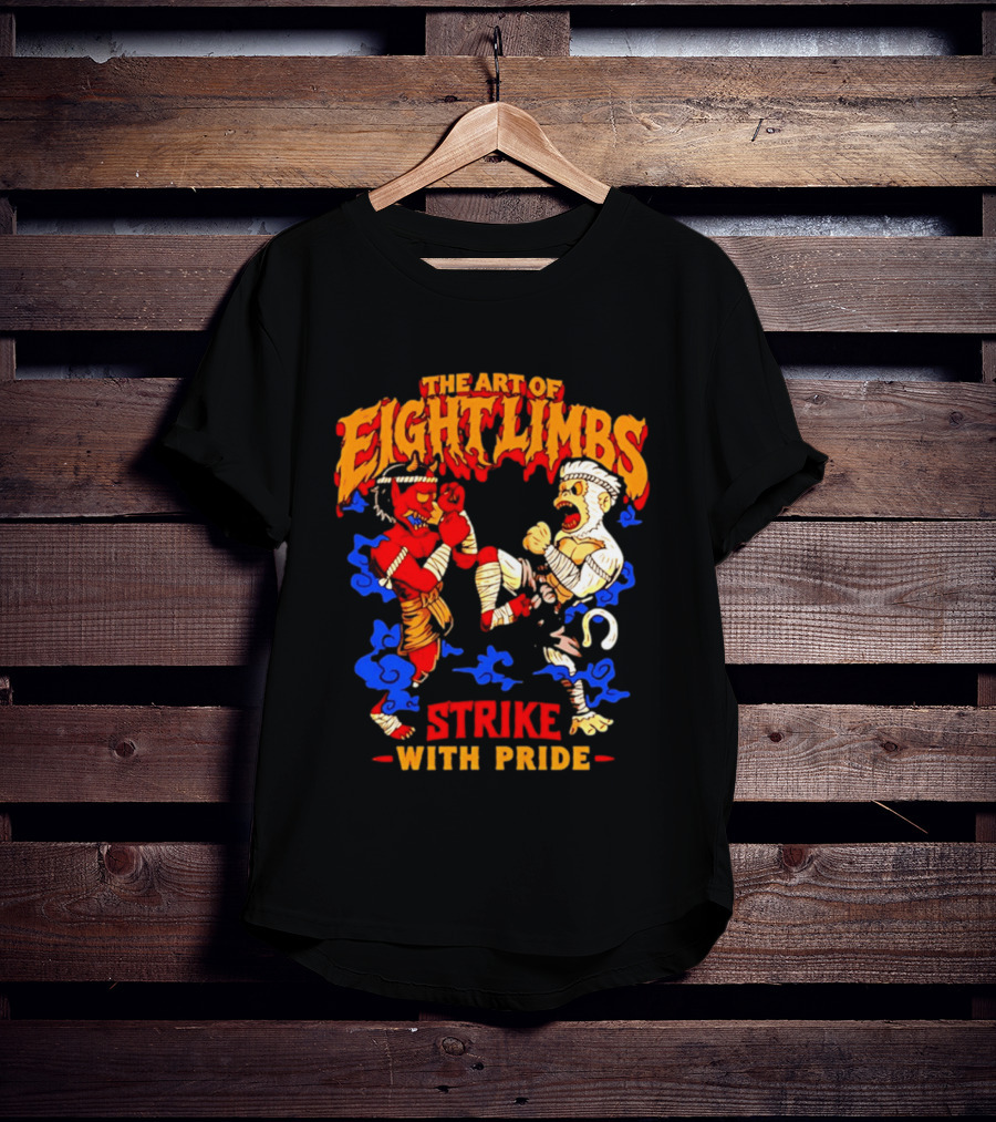 The Art Of Eight Limbs Strike With Pride Muay Thai Oni Hanuman T-Shirt
