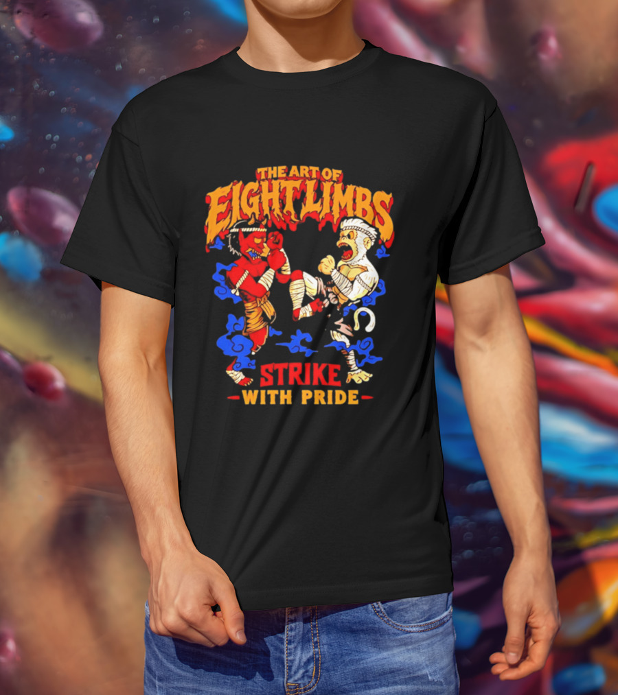 The Art Of Eight Limbs Strike With Pride Muay Thai Oni Hanuman T-Shirt