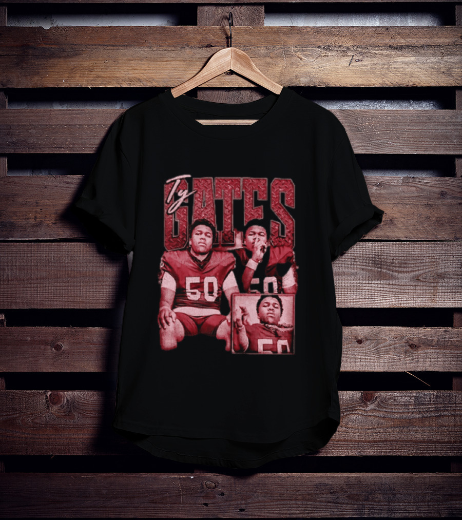 Ty Gates Football Player Sports Athlete Number 50 T-Shirt