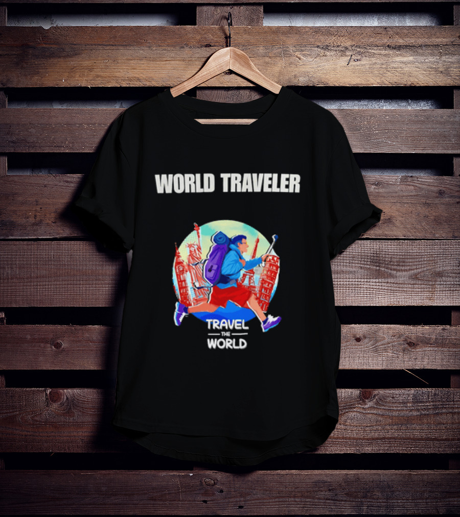 World Traveler Backpacking Adventure Travel The World Vacation T-Shirt