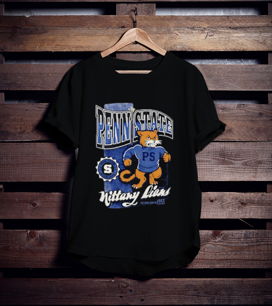 Penn State Nittany Lions PS Mascot Retro 1955 Established T-Shirt