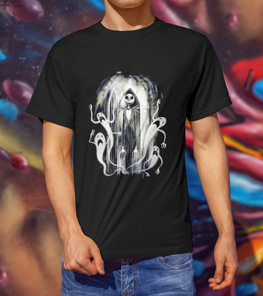 Jack Skellington The Nightmare Before Christmas Ghosts Arched Doorway T-Shirt
