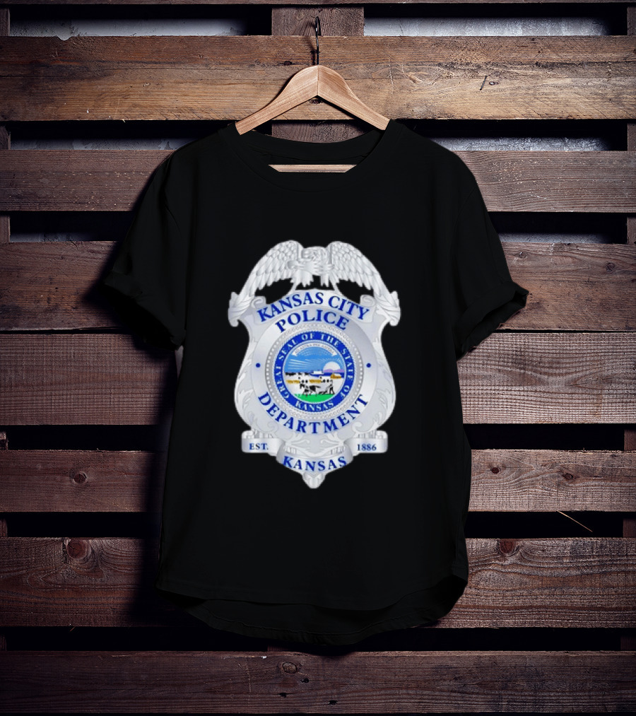 Kansas City Police Department Seal Badge Kansas Est. 1886 T-Shirt