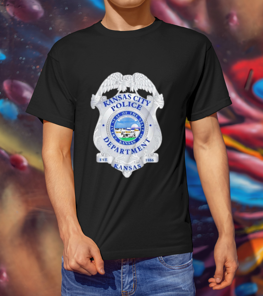 Kansas City Police Department Seal Badge Kansas Est. 1886 T-Shirt