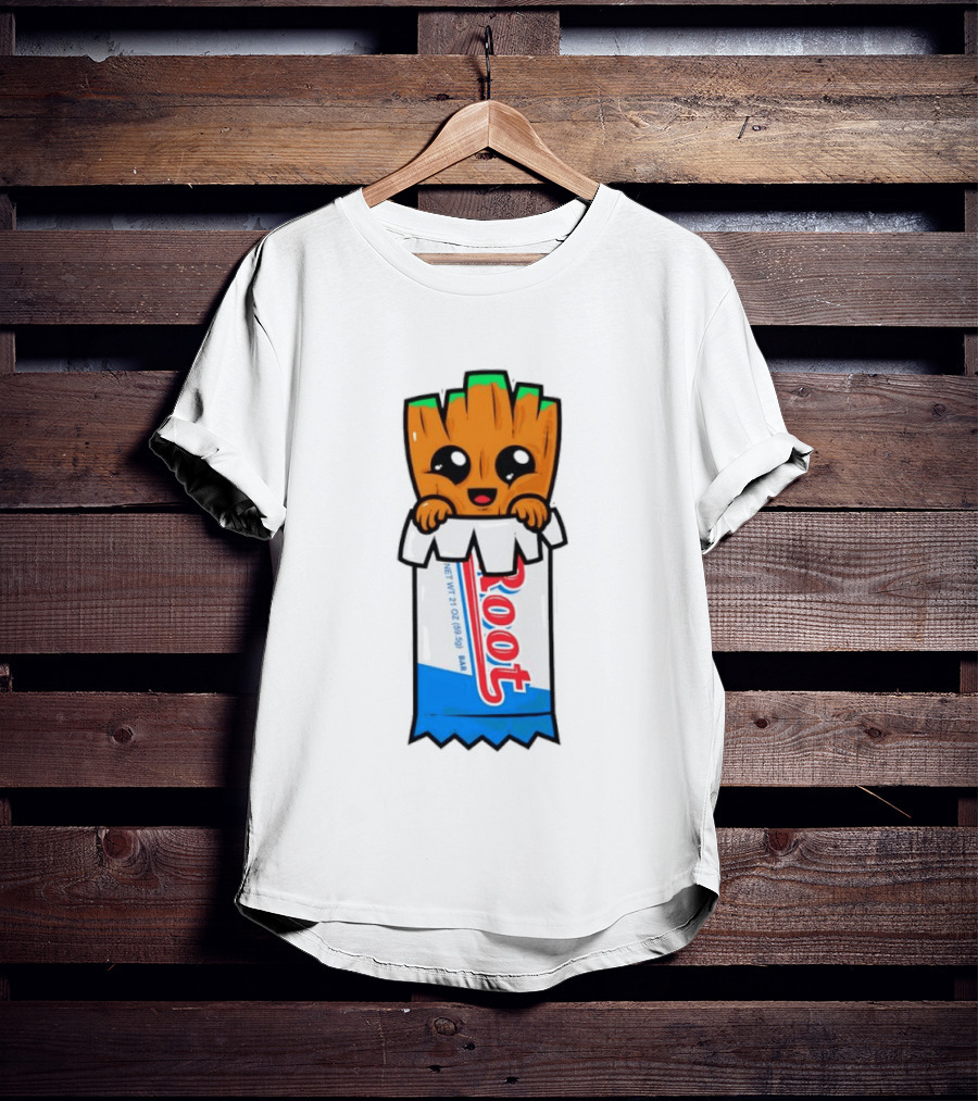 Baby Groot Guardians Of The Galaxy Root Candy Cartoon T-Shirt
