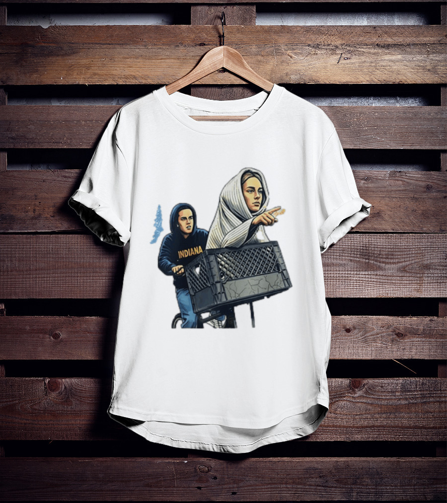 Caitlin Clark Sophie Cunningham E.T. Indiana Bike Basket T-Shirt