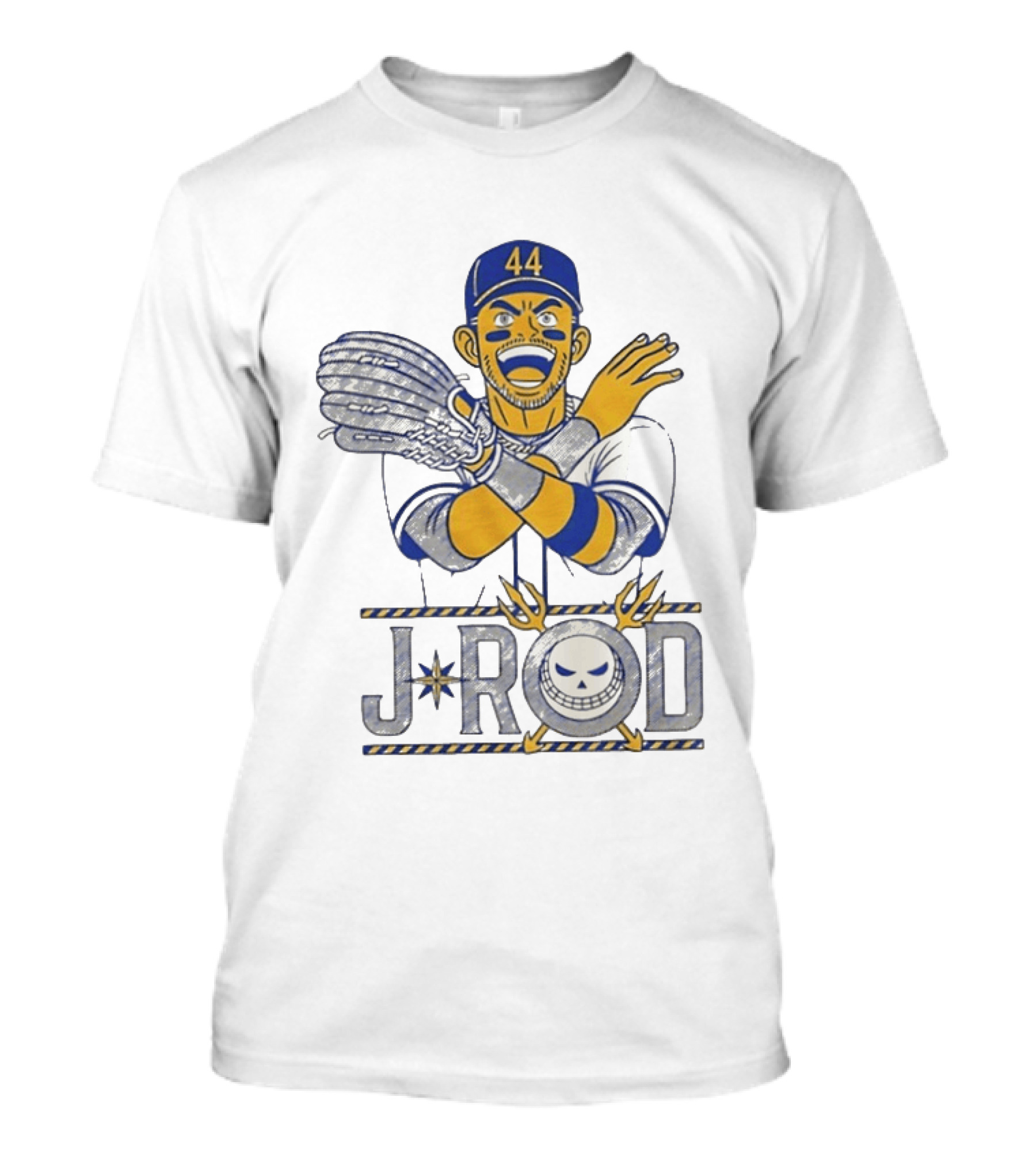 J Rod No Fly Zone 44 Cartoon Baseball T-Shirt