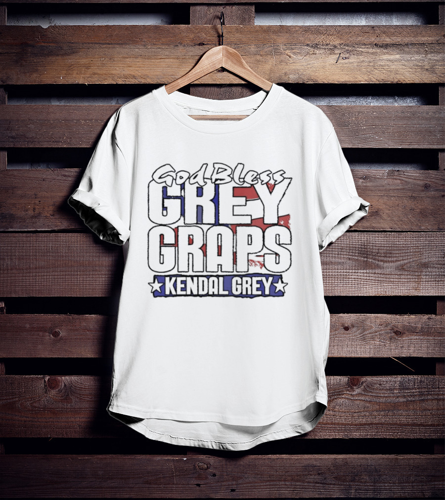 God Bless Grey Graps Kendal Grey T-Shirt
