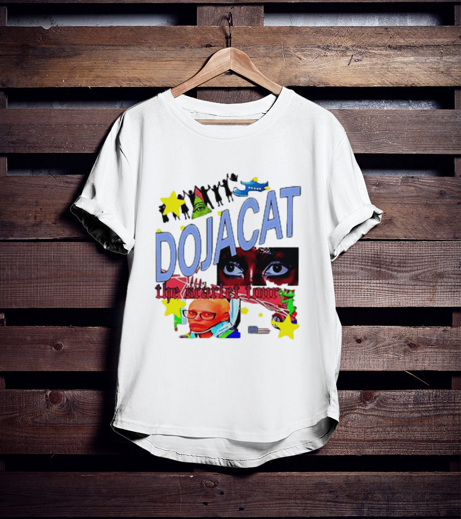 Doja Cat The Scarlet Tour Pop Art Stars And Eyes T-Shirt