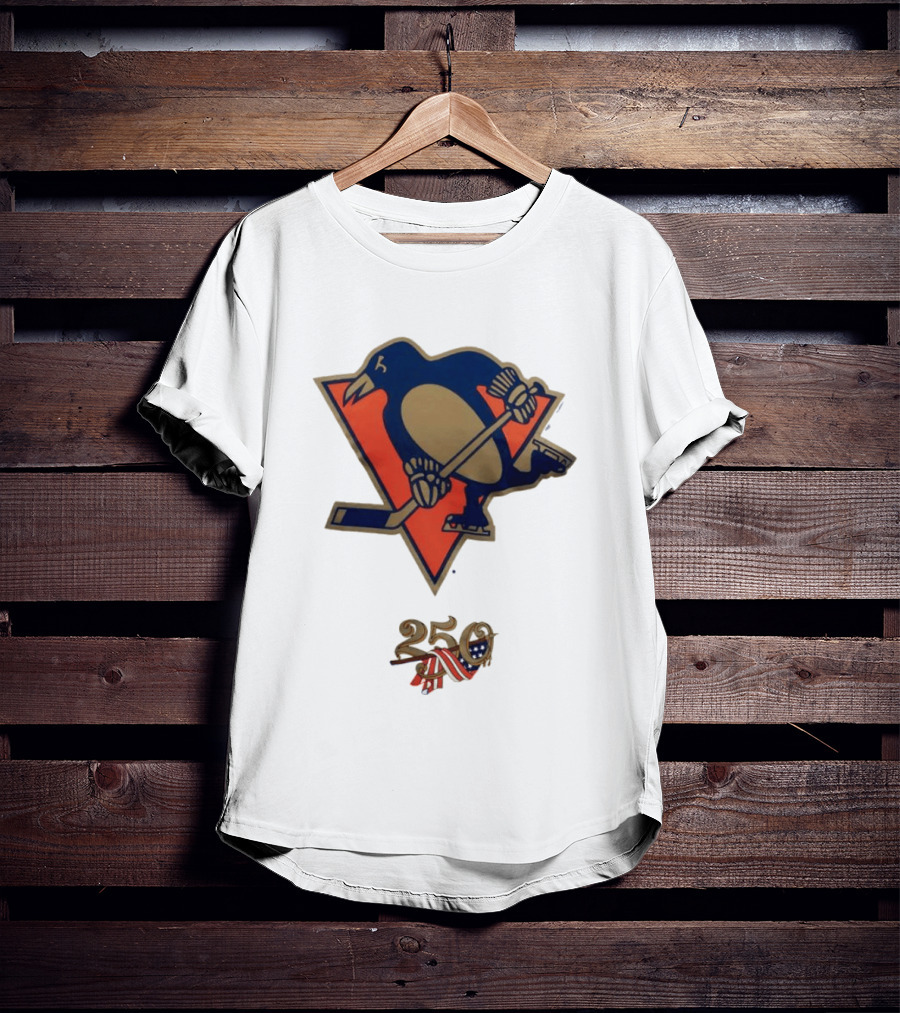 Pittsburgh Penguins 250 Logo Vintage Hockey Anniversary T-Shirt