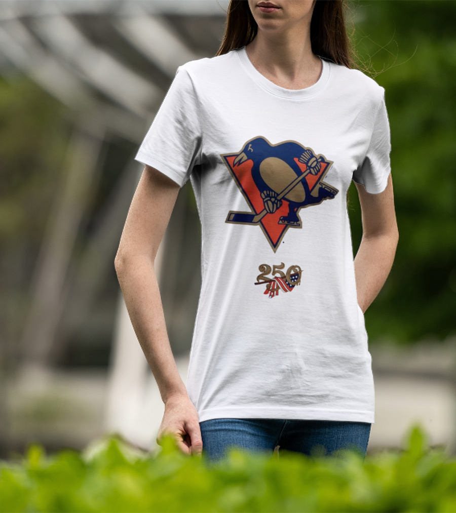 Pittsburgh Penguins 250 Logo Vintage Hockey Anniversary T-Shirt