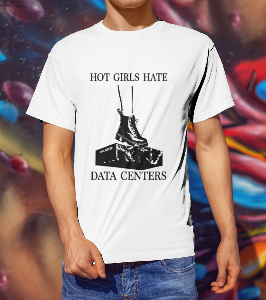 Hot Girls Hate Data Centers With Boots Stomping Computers T-Shirt