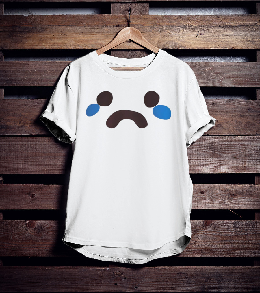 Crying Poop Emoji Blue Tears Sad Face T-Shirt