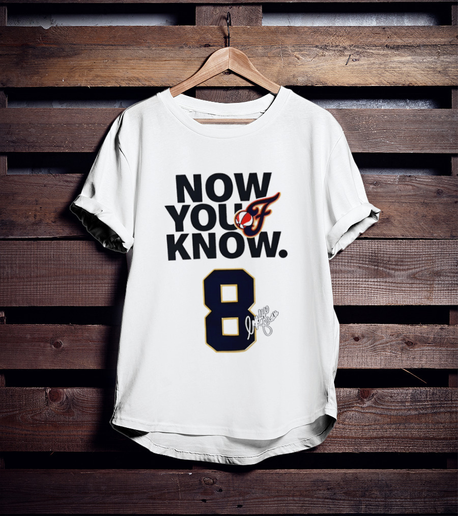 Sophie Cunningham Now You Know Indiana Fever 8 Signature T-Shirt