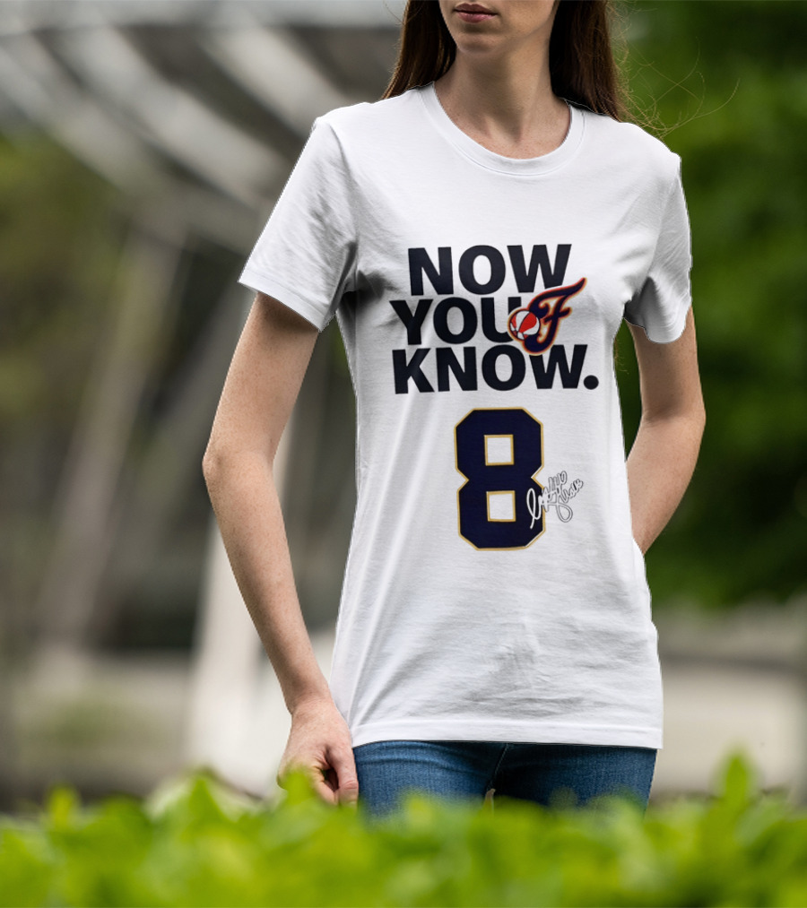 Sophie Cunningham Now You Know Indiana Fever 8 Signature T-Shirt