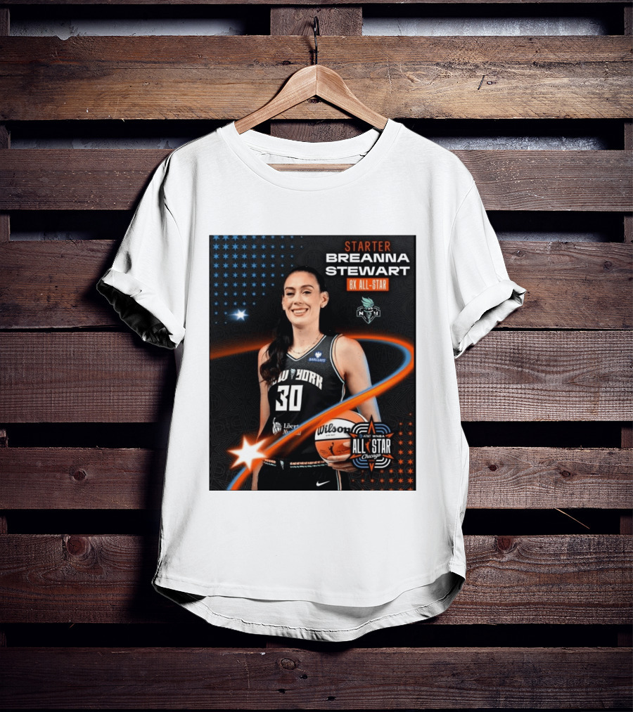 Starter Breanna Stewart 8X All Star New York Liberty AT&T WNBA All Star Chicago T-Shirt
