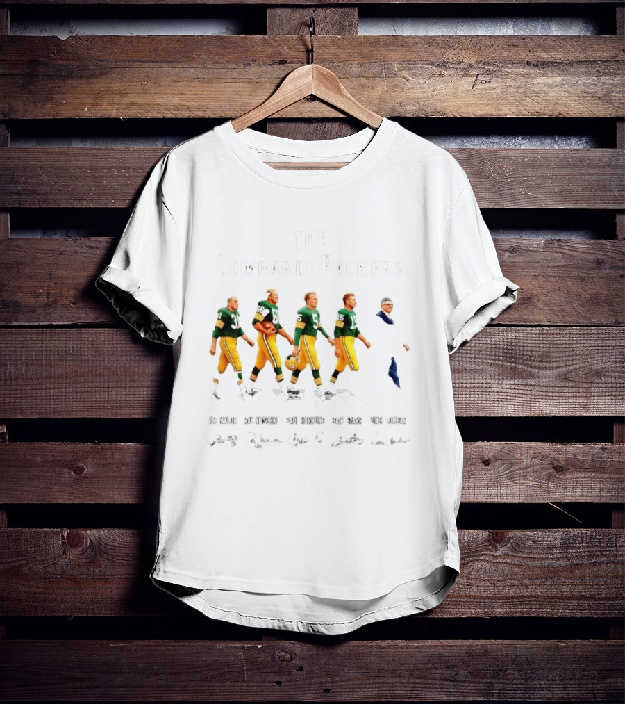 The Lombardi Packers Walking Jim Taylor Ray Nitschke Paul Hornung Bart Starr Vince Lombardi T-Shirt