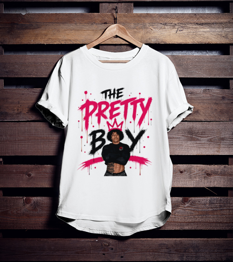 The Pretty Boy Jay King Crop Top With Pink Crown And Dripping Letters T-Shirt