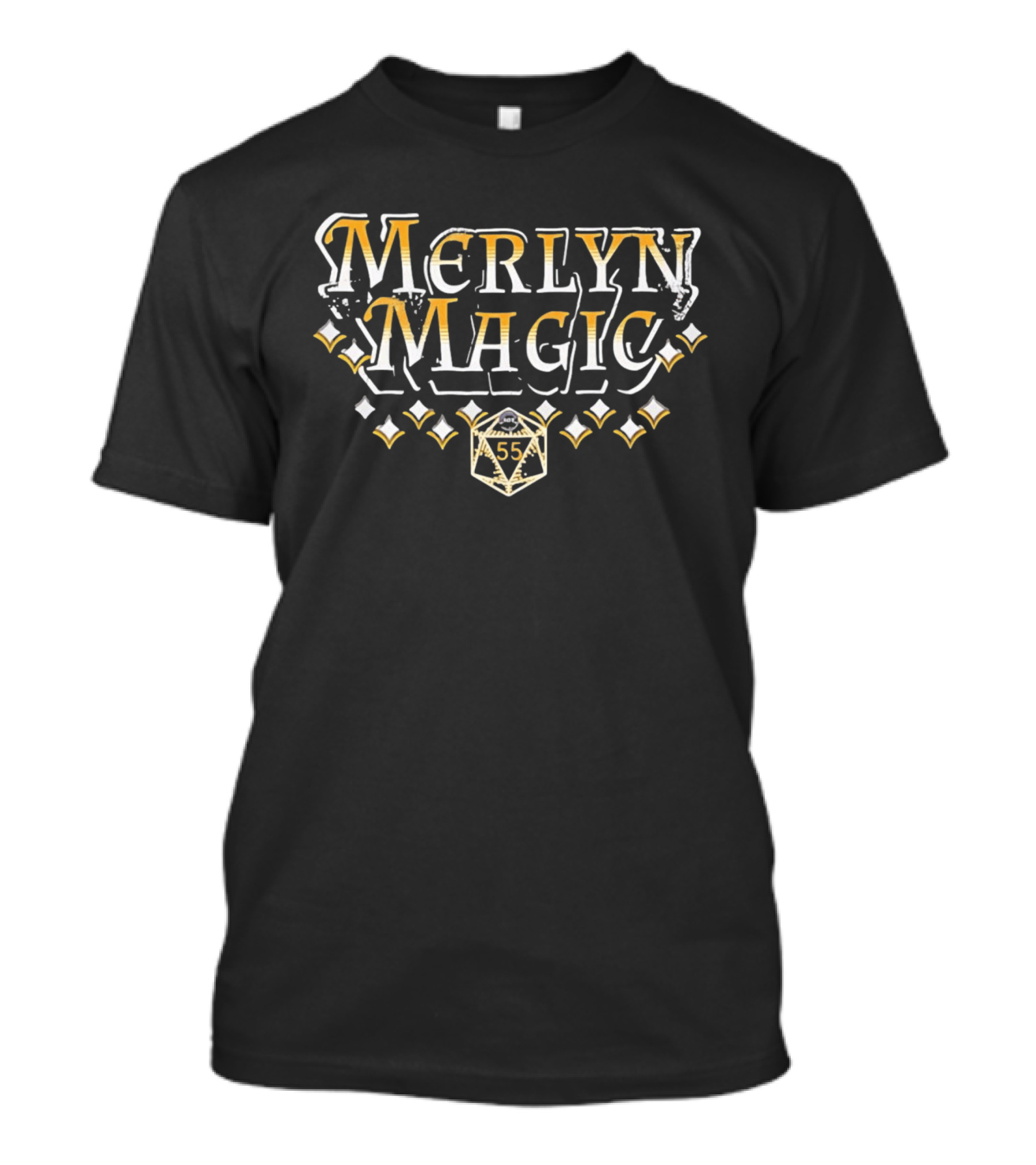 Merlyn Magic 55 D20 Roleplaying Game Dice Fantasy Adventure T-Shirt