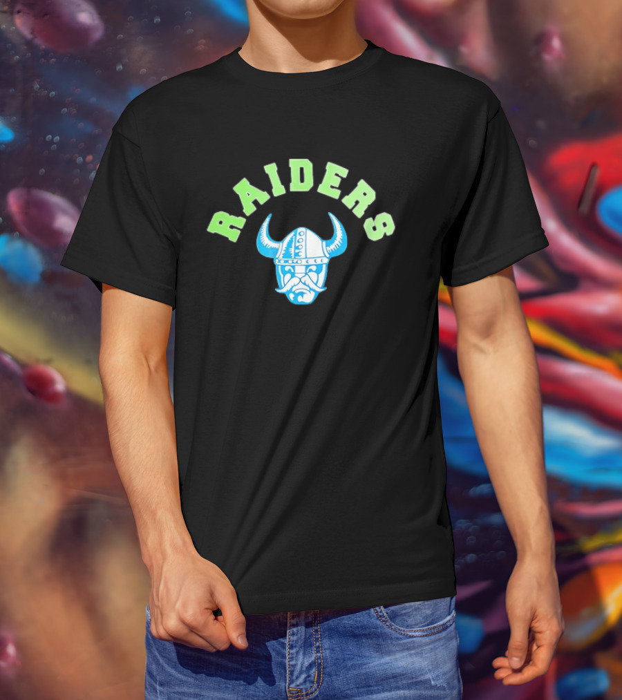 Viking Raiders Horned Helm Front View T-Shirt