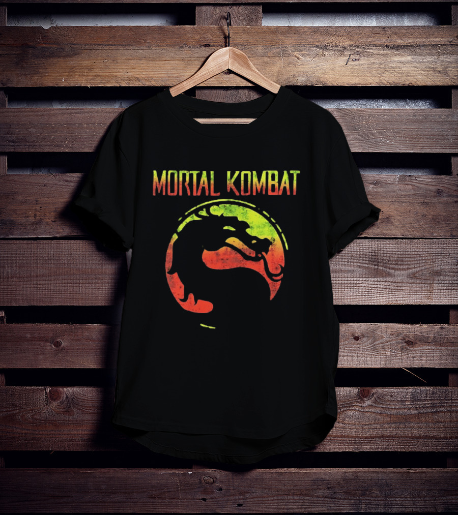 Mortal Kombat Yellow And Red Dragon T-Shirt